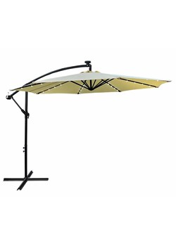 Beżowy parasol ogrodowy ze zmianą kąta nachylenia - Elerion ze sklepu Edinos.pl w kategorii Parasole ogrodowe - zdjęcie 172231421