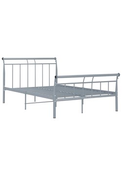 Szare metalowe łóżko dwuosobowe 140x200 cm - Ventano ze sklepu Edinos.pl w kategorii Łóżka i materace - zdjęcie 172231503