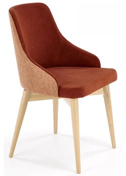 Cynamonowe tapicerowane krzesło obrotowe - Elandro ze sklepu Edinos.pl w kategorii Krzesła - zdjęcie 172231781