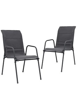 Zestaw dwóch sztaplowanych krzeseł ogrodowych - Miriel ze sklepu Edinos.pl w kategorii Krzesła ogrodowe - zdjęcie 172232053
