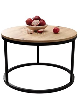 Okrągły nowoczesny stolik kawowy dąb artisan M5-B07 ze sklepu Edinos.pl w kategorii Stoliki kawowe - zdjęcie 172232540