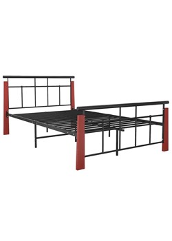 Czarne metalowe łóżko rustykalne 120x200 cm - Nelo ze sklepu Edinos.pl w kategorii Łóżka i materace - zdjęcie 172232594