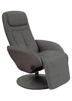 Popielaty wypoczynkowy obrotowy fotel rozkładany - Timos 2X ze sklepu Edinos.pl w kategorii Fotele - zdjęcie 172232693
