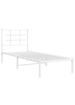 Białe metalowe łóżko pojedyncze 80x200 cm - Sevelzo ze sklepu Edinos.pl w kategorii Łóżka i materace - zdjęcie 172232711