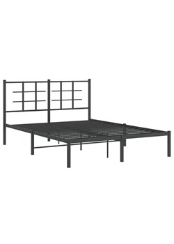 Czarne metalowe łóżko industrialne 120x200 cm - Sevelza ze sklepu Edinos.pl w kategorii Łóżka i materace - zdjęcie 172232732
