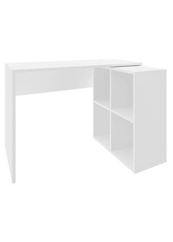 Białe biurko w kształcie litery L - Ribon ze sklepu Edinos.pl w kategorii Biurka i sekretarzyki - zdjęcie 172232763