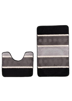 Zestaw czarnych stylowych dywaników antypoślizgowych - Gomos 4X ze sklepu Edinos.pl w kategorii Dywaniki łazienkowe - zdjęcie 172232981