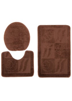 Brązowy 3 - częściowy komplet dywaników łazienkowych - Frumo 4X ze sklepu Edinos.pl w kategorii Dywaniki łazienkowe - zdjęcie 172233002