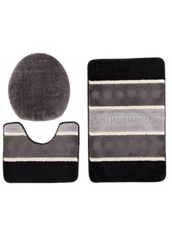 3 - częściowy czarny komplet dywaników do łazienki - Gomos 5X ze sklepu Edinos.pl w kategorii Dywaniki łazienkowe - zdjęcie 172233024