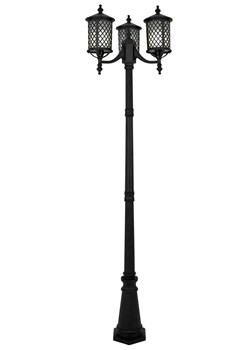 Czarna wysoka lampa stojąca do ogrodu - A448-Egra ze sklepu Edinos.pl w kategorii Oświetlenie ogrodowe - zdjęcie 172233261