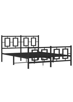 Czarne metalowe łóżko małżeńskie 160x200cm G0-M22 ze sklepu Edinos.pl w kategorii Łóżka i materace - zdjęcie 172233321