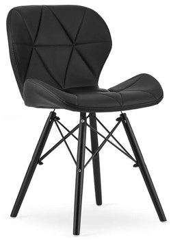 Czarne krzesło kuchenne - Zeno 5X ze sklepu Edinos.pl w kategorii Krzesła - zdjęcie 172233442