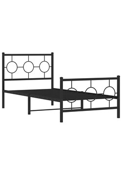Czarne loftowe łóżko pojedyncze 90x200 cm - Ripper ze sklepu Edinos.pl w kategorii Łóżka i materace - zdjęcie 172233511