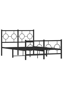 Czarne metalowe łóżko małżeńskie 140x200cm S1-S49 ze sklepu Edinos.pl w kategorii Łóżka i materace - zdjęcie 172233530