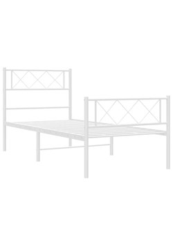 Białe metalowe łóżko loftowe 100x200 cm - Espux ze sklepu Edinos.pl w kategorii Łóżka i materace - zdjęcie 172233550