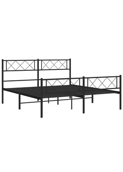 Czarne metalowe łóżko industrialne 120x200cm - Espux ze sklepu Edinos.pl w kategorii Łóżka i materace - zdjęcie 172233572