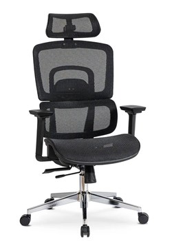 Czarny ergonomiczny fotel obrotowy do komputera - Atop ze sklepu Edinos.pl w kategorii Krzesła biurowe - zdjęcie 172233741