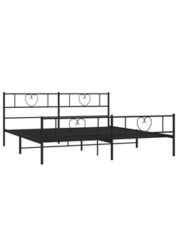 Czarne rustykalne łóżko małżeńskie 180x200cm - Edelis ze sklepu Edinos.pl w kategorii Łóżka i materace - zdjęcie 172233802