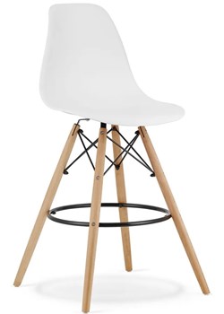 Białe skandynawskie krzesło barowe do wyspy - Fedo 3X ze sklepu Edinos.pl w kategorii Hokery - zdjęcie 172233813