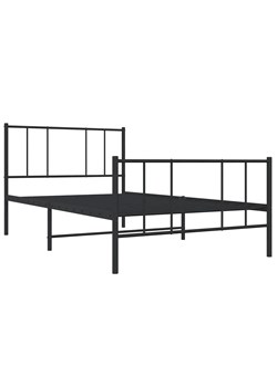 Czarne industrialne łóżko z metalu 100x200cm - Privex ze sklepu Edinos.pl w kategorii Łóżka i materace - zdjęcie 172233842
