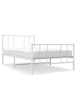 Białe metalowe łózko pojedyncze 80x200 cm - Privex ze sklepu Edinos.pl w kategorii Łóżka i materace - zdjęcie 172233854