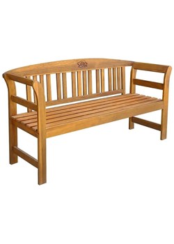 Drewniana ławka ogrodowa Nuln - brązowa ze sklepu Edinos.pl w kategorii Ławki ogrodowe - zdjęcie 172233951