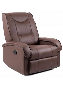 Fotel wypoczynkowy rozkładany Difter - brązowy ze sklepu Edinos.pl w kategorii Fotele - zdjęcie 172234343