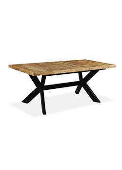 Prostokątny stół z drewna mango w stylu loft  Kalis 5X – jasnobrązowy ze sklepu Edinos.pl w kategorii Stoły - zdjęcie 172234373