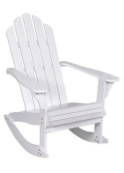 Białe bujane krzesło ogrodowe - Daron ze sklepu Edinos.pl w kategorii Krzesła ogrodowe - zdjęcie 172234673