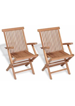 Składane drewniane krzesła ogrodowe Soriano 2X - 2 szt ze sklepu Edinos.pl w kategorii Krzesła ogrodowe - zdjęcie 172234714
