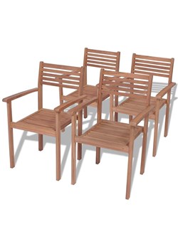 Zestaw drewnianych krzeseł ogrodowych - Malion 3X ze sklepu Edinos.pl w kategorii Krzesła ogrodowe - zdjęcie 172234790