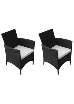 Komplet czarnych krzeseł ogrodowych - Galippe ze sklepu Edinos.pl w kategorii Krzesła ogrodowe - zdjęcie 172234802