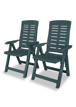 Zestaw zielonych krzeseł ogrodowych - Elexio 2Q ze sklepu Edinos.pl w kategorii Krzesła ogrodowe - zdjęcie 172234833