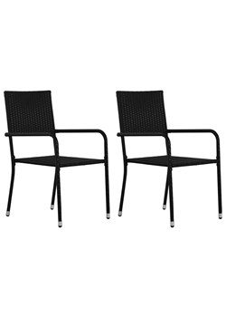 Zestaw polirattanowych krzeseł ogrodowych - Austin ze sklepu Edinos.pl w kategorii Krzesła ogrodowe - zdjęcie 172234840