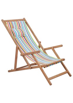 Wielokolorowy składany leżak plażowy - Kane ze sklepu Edinos.pl w kategorii Leżaki ogrodowe - zdjęcie 172234870