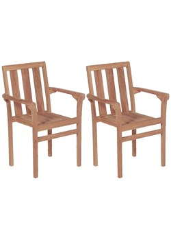 Zestaw drewnianych krzeseł ogrodowych - Kayla ze sklepu Edinos.pl w kategorii Krzesła ogrodowe - zdjęcie 172234953