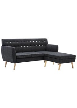 Tapicerowana pikowana sofa Kova 2D - ciemnoszara ze sklepu Edinos.pl w kategorii Sofy i kanapy - zdjęcie 172235081