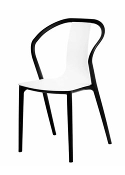 Designerskie krzesło tulipan Emeli - białe ze sklepu Edinos.pl w kategorii Krzesła - zdjęcie 172235203