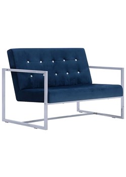 Granatowa sofa 2-osobowa - Aparro ze sklepu Edinos.pl w kategorii Sofy i kanapy - zdjęcie 172235274