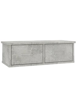 Półka ścienna z szufladami Toss 2X - szarość betonu ze sklepu Edinos.pl w kategorii Półki - zdjęcie 172236142