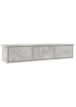 Półka ścienna z szufladami Toss 3X - szarość betonu ze sklepu Edinos.pl w kategorii Półki - zdjęcie 172236242