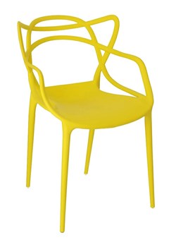 Nowoczesne krzesło Wilmi - żółte ze sklepu Edinos.pl w kategorii Krzesła - zdjęcie 172236830
