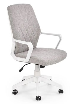 Minimalistyczny fotel biurowy Conan - popielaty + biały ze sklepu Edinos.pl w kategorii Krzesła biurowe - zdjęcie 172236930