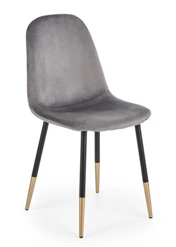 Tapicerowane krzesło Oslo - Popielate ze sklepu Edinos.pl w kategorii Krzesła - zdjęcie 172237034