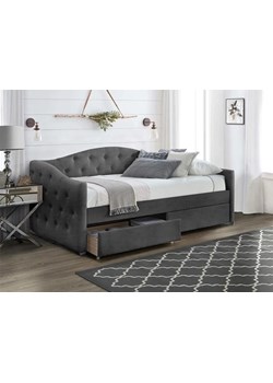 Jednoosobowe łóżko z szufladami Orin - popielate ze sklepu Edinos.pl w kategorii Łóżka i materace - zdjęcie 172237282