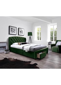 Łóżko podwójne Dizer - zielony ze sklepu Edinos.pl w kategorii Łóżka i materace - zdjęcie 172237301