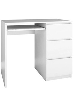 Białe młodzieżowe biurko prawostronne - Blanco 2X ze sklepu Edinos.pl w kategorii Biurka i sekretarzyki - zdjęcie 172237370