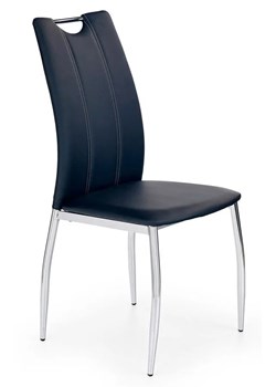 Czarne metalowe krzesło tapicerowane - Jacob ze sklepu Edinos.pl w kategorii Krzesła - zdjęcie 172238013