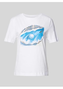 T-shirt z obszyciem z kamieni stras ze sklepu Peek&Cloppenburg  w kategorii Bluzki damskie - zdjęcie 172238421