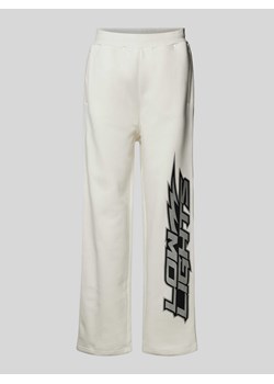 Spodnie sportowe z nadrukiem z logo model ‘LIGHTNING’ ze sklepu Peek&Cloppenburg  w kategorii Spodnie damskie - zdjęcie 172238930